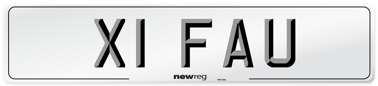 X1 FAU Number Plate from New Reg